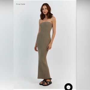 DISSH Sienna Moss Midi Dress - size XXL